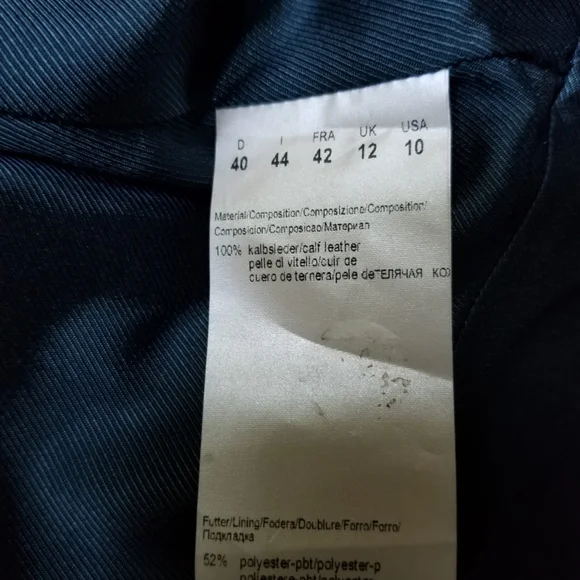 Boss Leather Jacket size 10